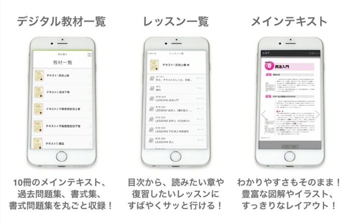 ユーキャン司法書士講座は教材がスマホで読める